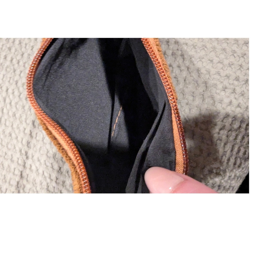 Corduroy Baguette Shoulder Bag Small Ginger Brown Ribbed Retro 90s Y2K Indie - Picture 5 of 5